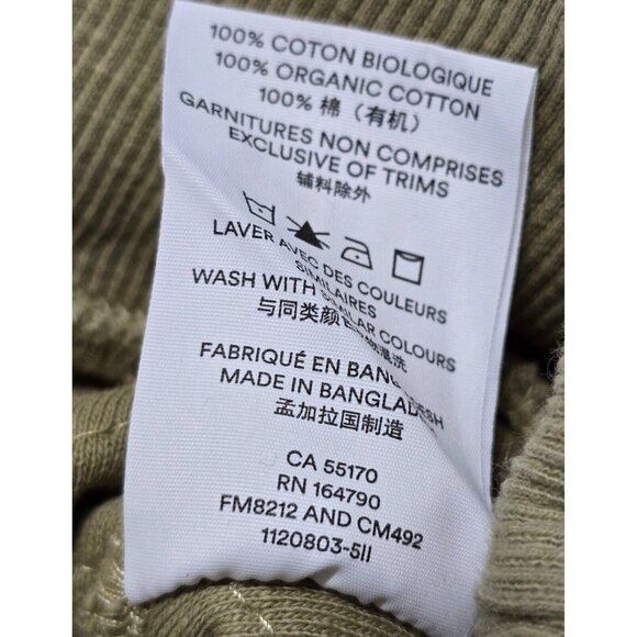 Frank And Oak Mens‎ Green Quilted Half Zip Hoodie Sweatshirt Cotton Size M - Picture 8 of 11